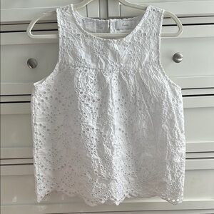 White Lace Sleeveless Top